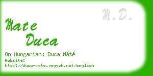 mate duca business card