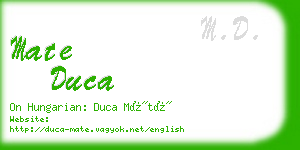 mate duca business card